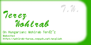 terez wohlrab business card
